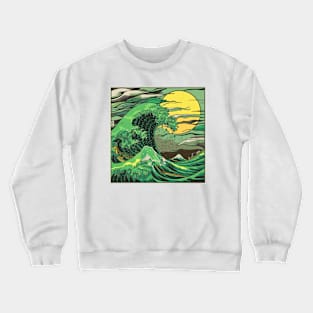 GREEN WAVE Crewneck Sweatshirt